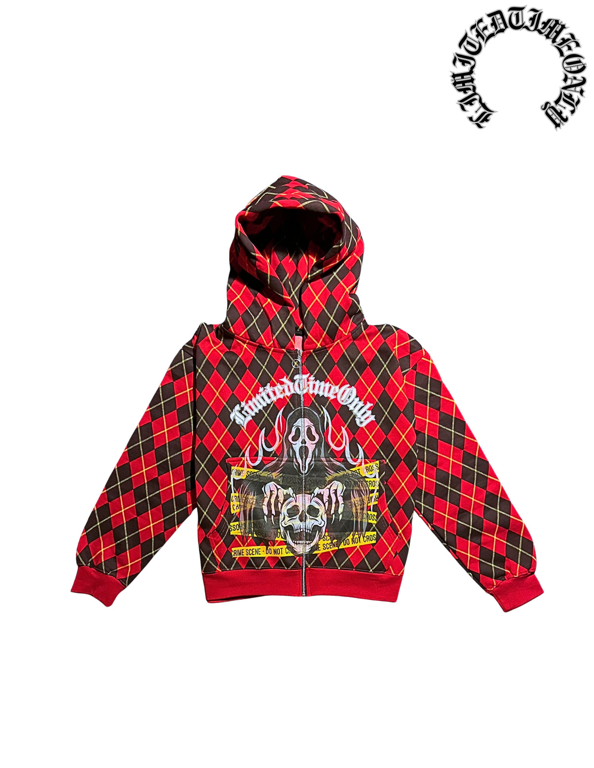 LTO SCREAM ZIP HOODIE RED PLAID